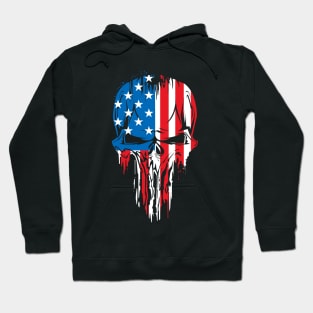 Skull USA flag Hoodie